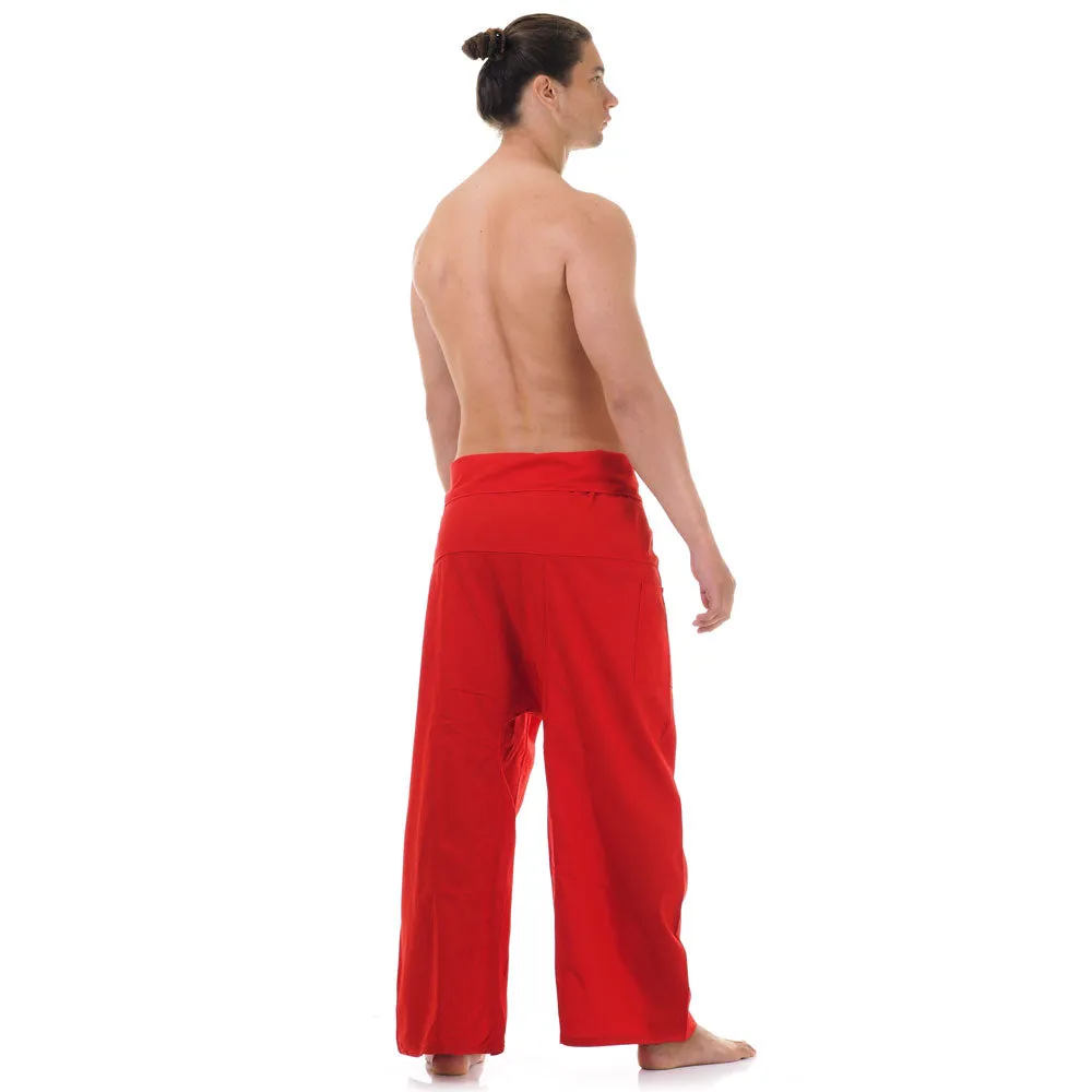 Men's Thai Fisherman Pants Crimson Sunset