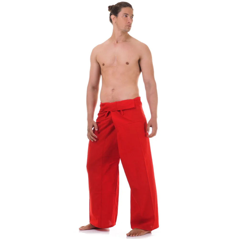 Men's Thai Fisherman Pants Crimson Sunset