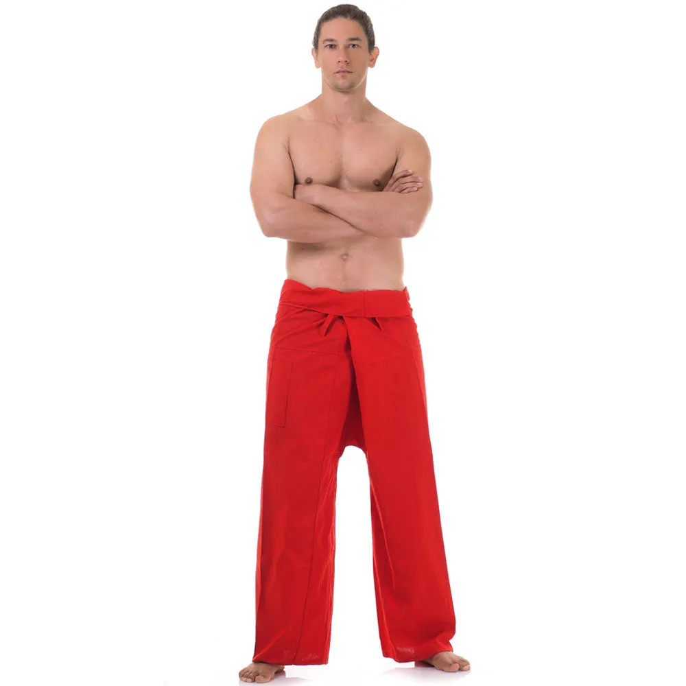 Men's Thai Fisherman Pants Crimson Sunset