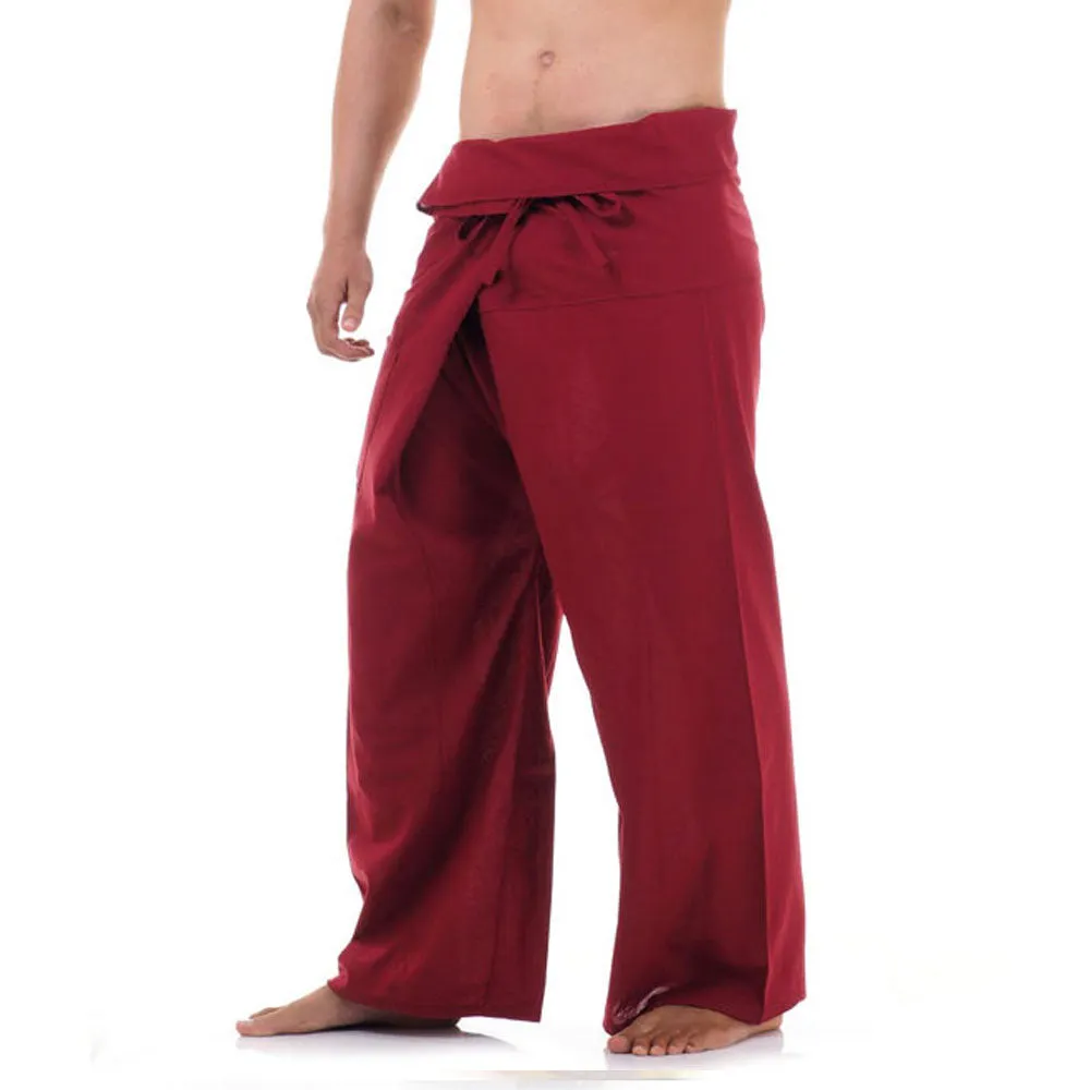 Men's Thai Fisherman Pants Crimson Sunset