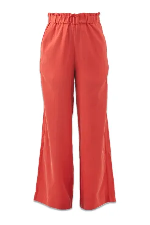 Natalia High-rise Cupro Trousers