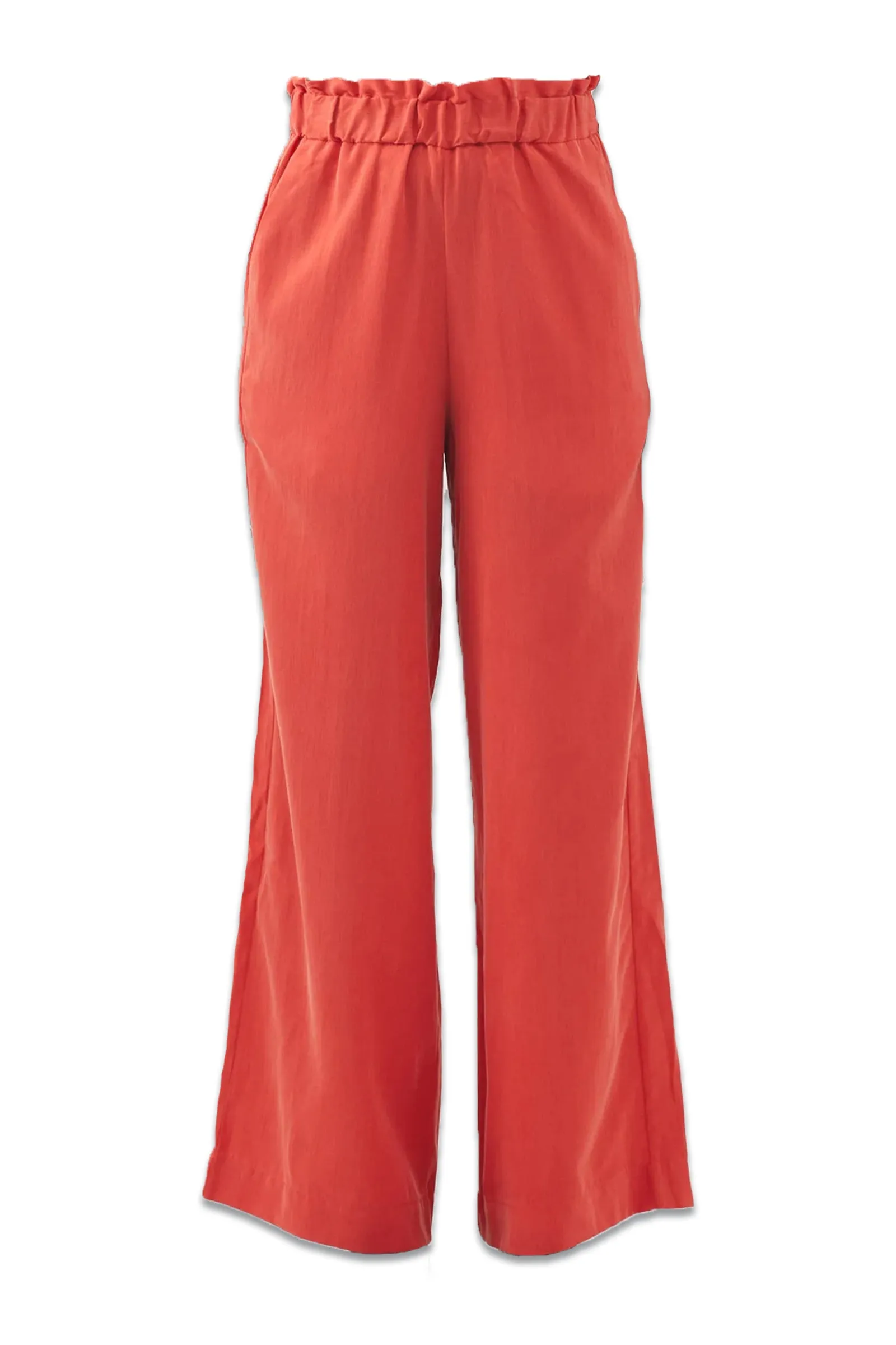 Natalia High-rise Cupro Trousers