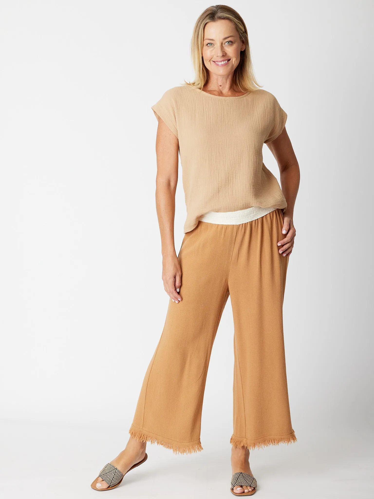 Natural Slub Pant - 30678 Toffee