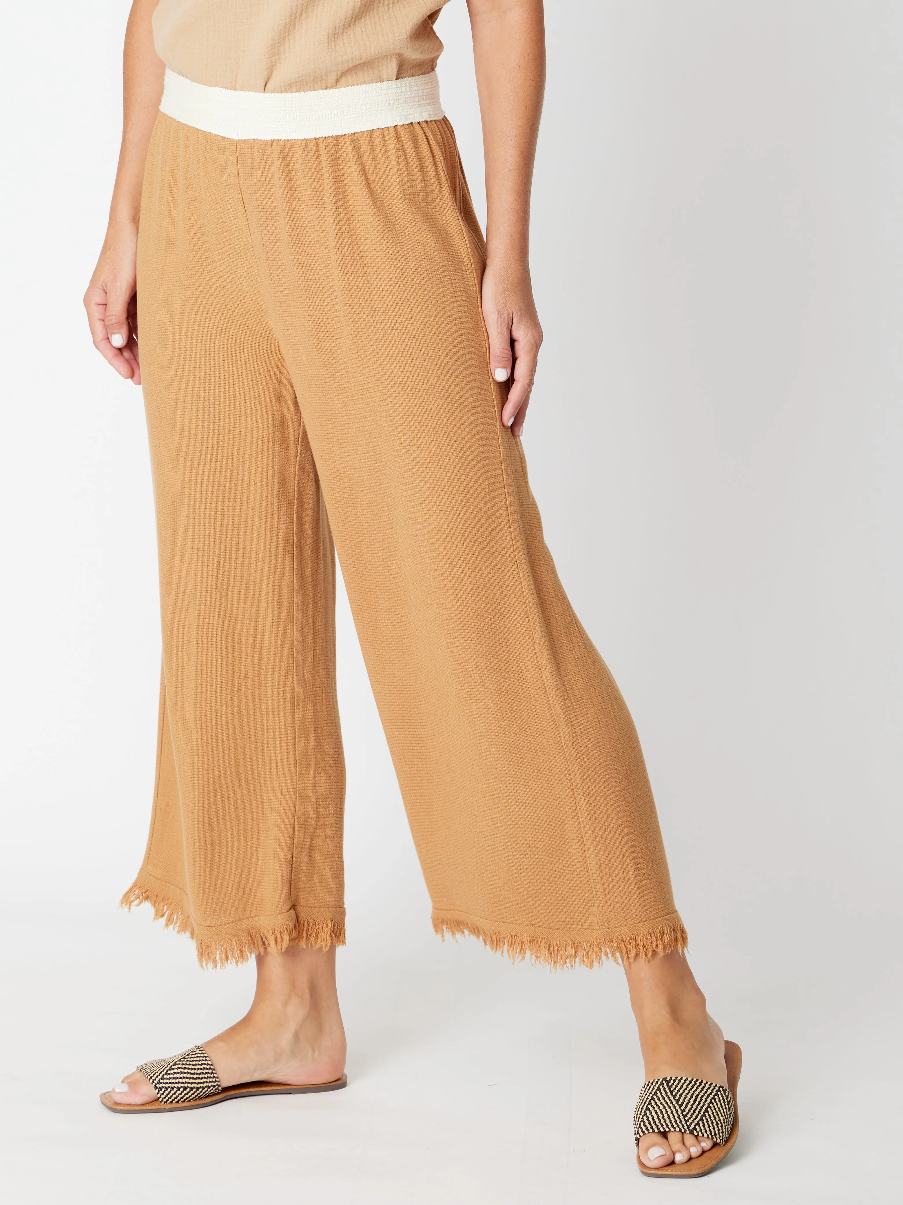 Natural Slub Pant - 30678 Toffee