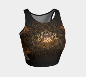 Nefertiti Lotus || Athletic crop top by Cosmic Shiva