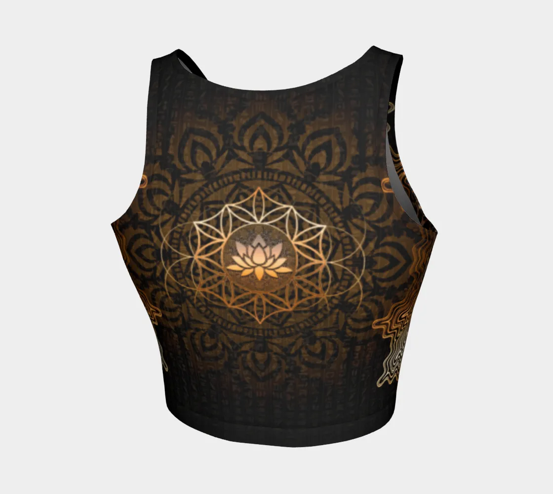 Nefertiti Lotus || Athletic crop top by Cosmic Shiva