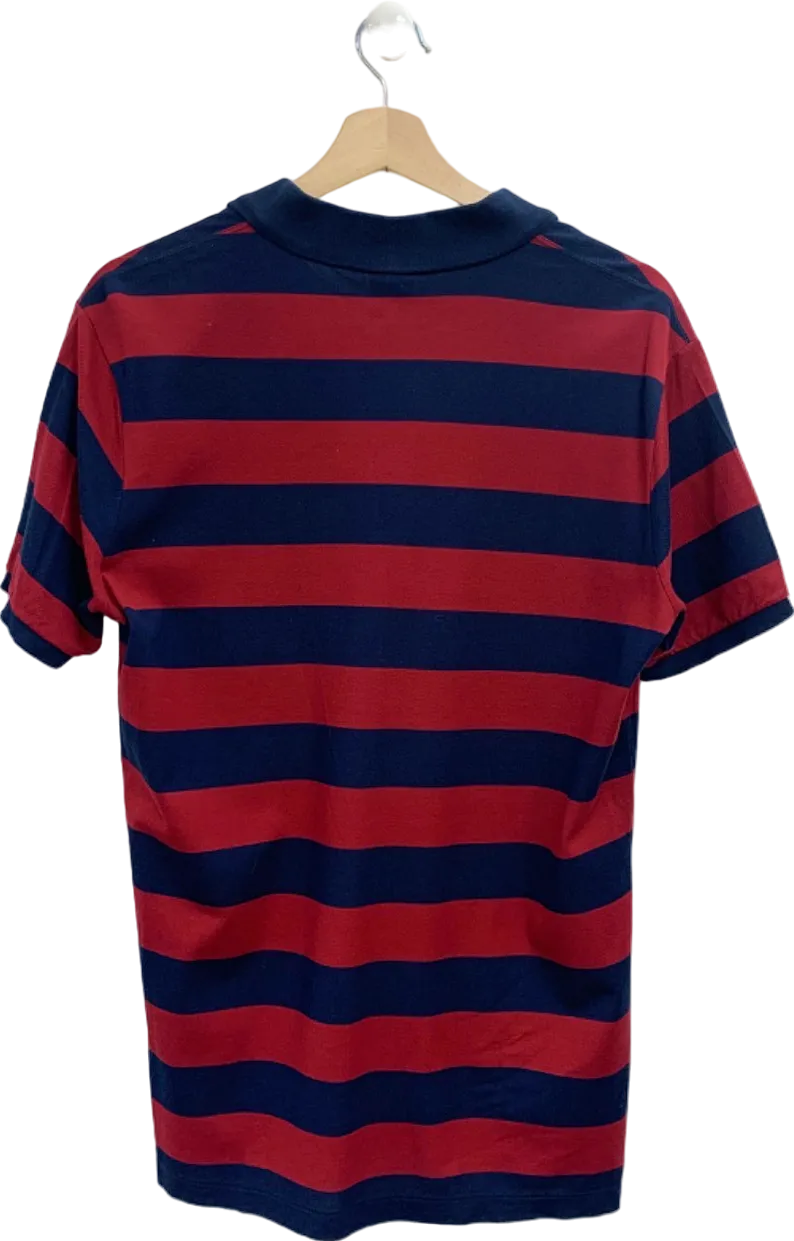 Paul & Shark Red/Blue Striped Polo Shirt UK L