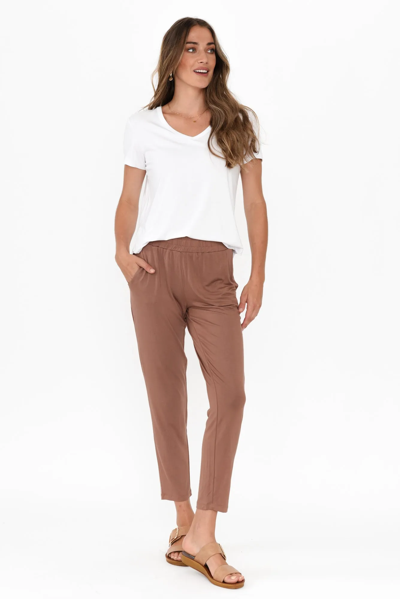 Percy Chocolate Bamboo Pocket Pants