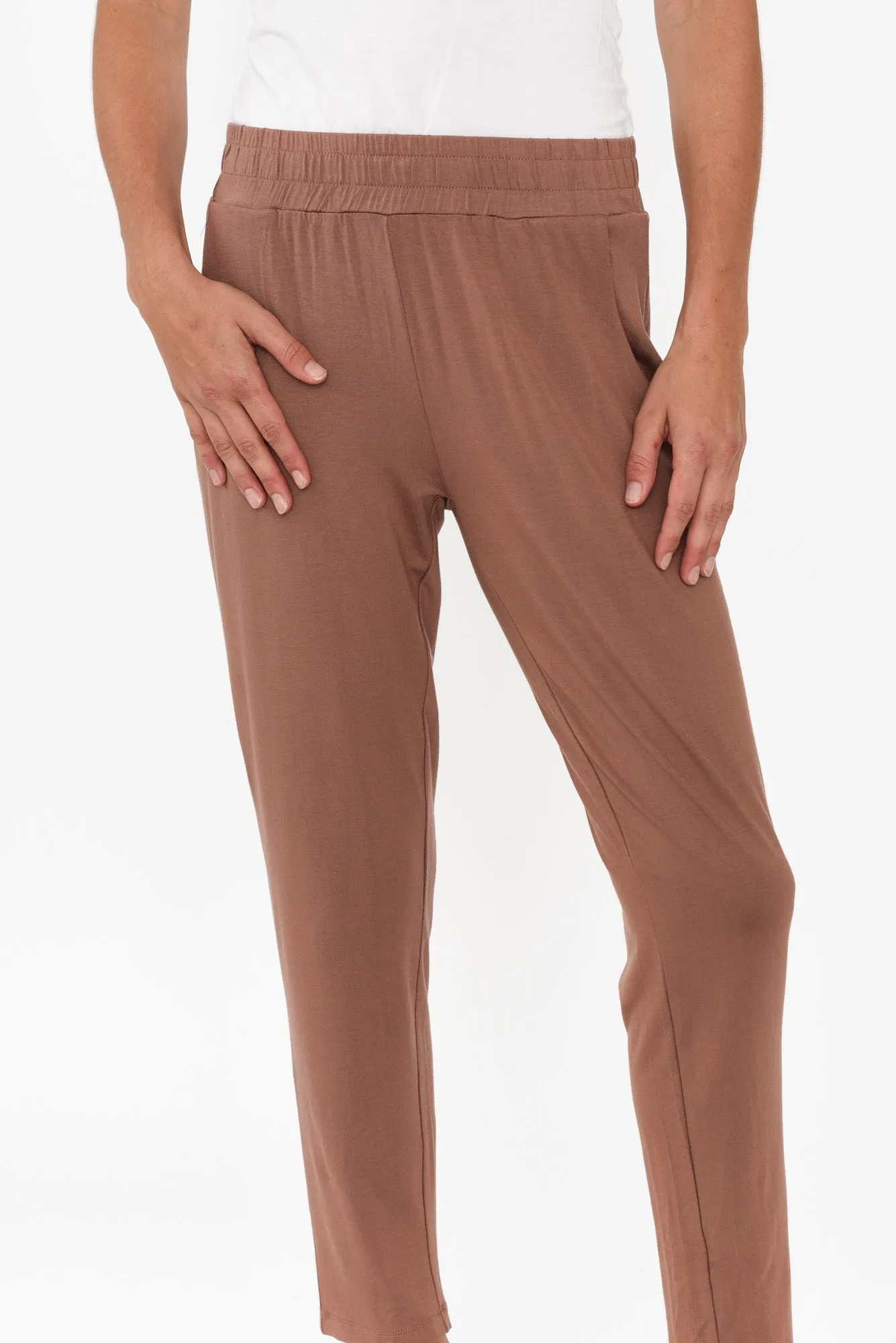 Percy Chocolate Bamboo Pocket Pants