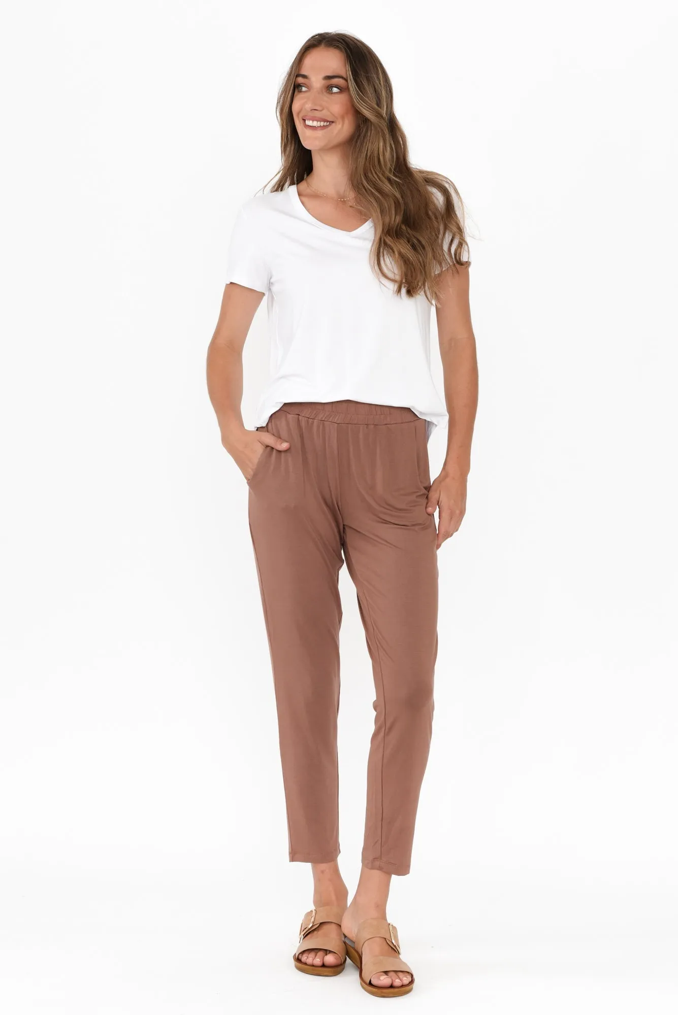 Percy Chocolate Bamboo Pocket Pants