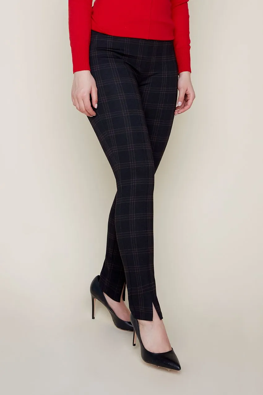 Plaid Ponte Pull On Legging