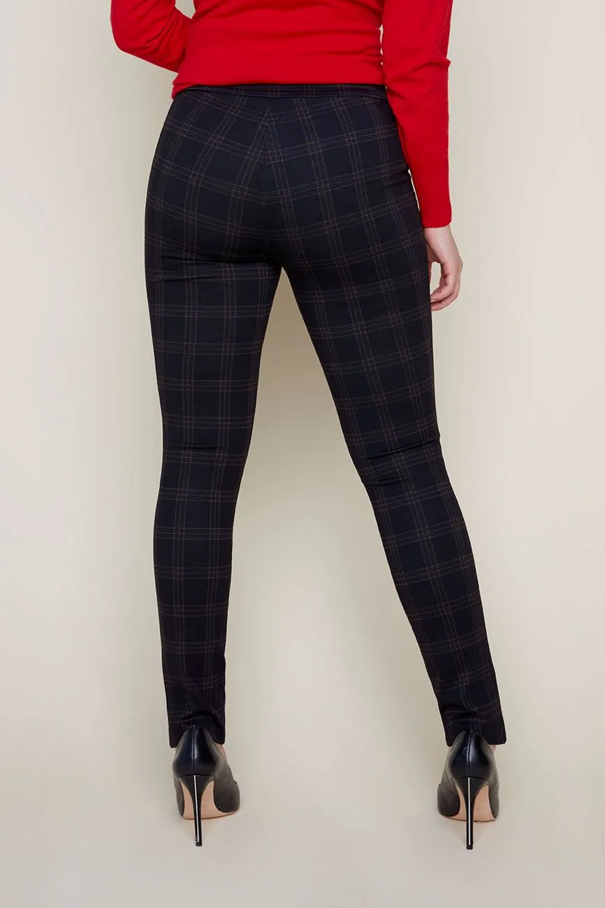 Plaid Ponte Pull On Legging