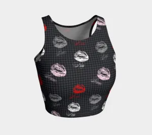 Polyglot Kisses Athletic Crop Top