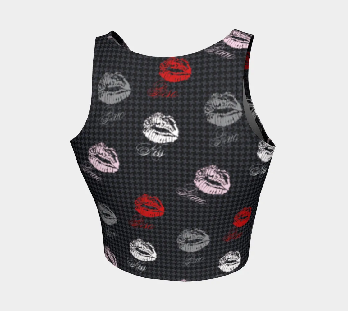 Polyglot Kisses Athletic Crop Top