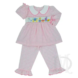 Princess & Carriage Smocked Pants Set