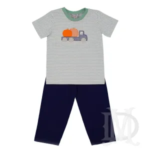 Pumpkin Truck Pants Set