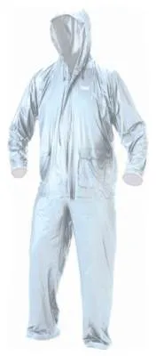 Rain Suit, Clear PVC, 2-Pc., Large