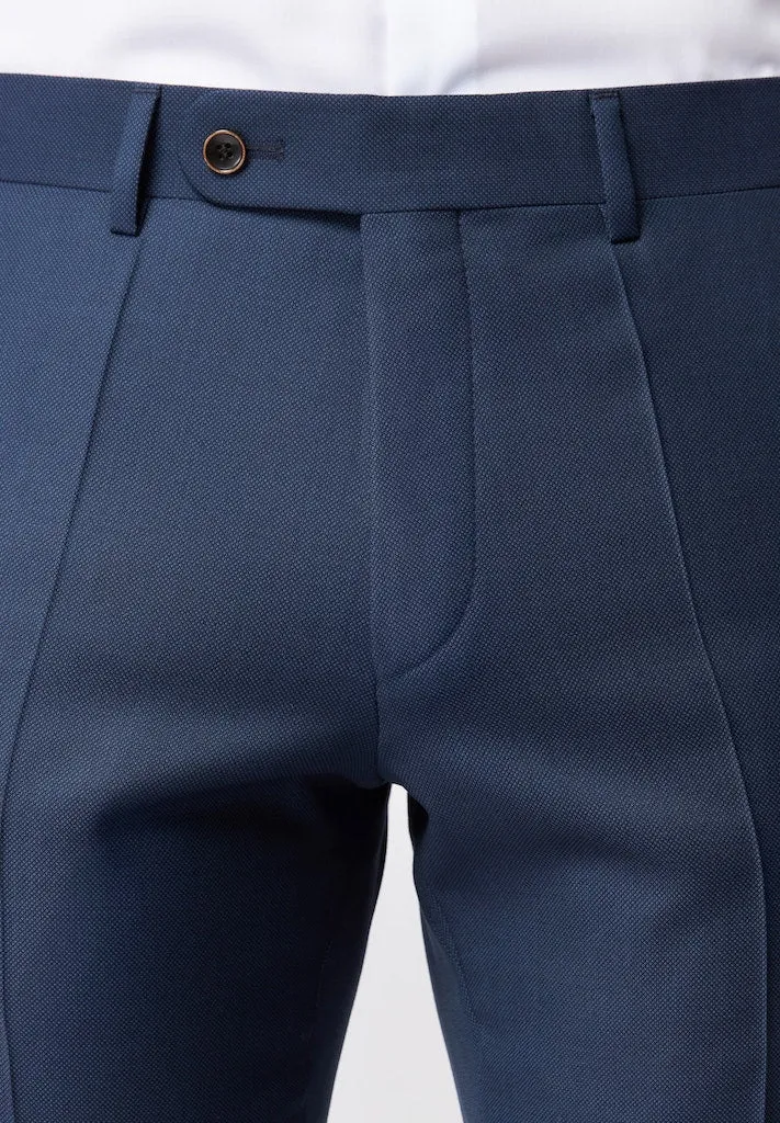 Roy Robson Regular Fit 100% Virgin Wool Suit Trousers - Blue