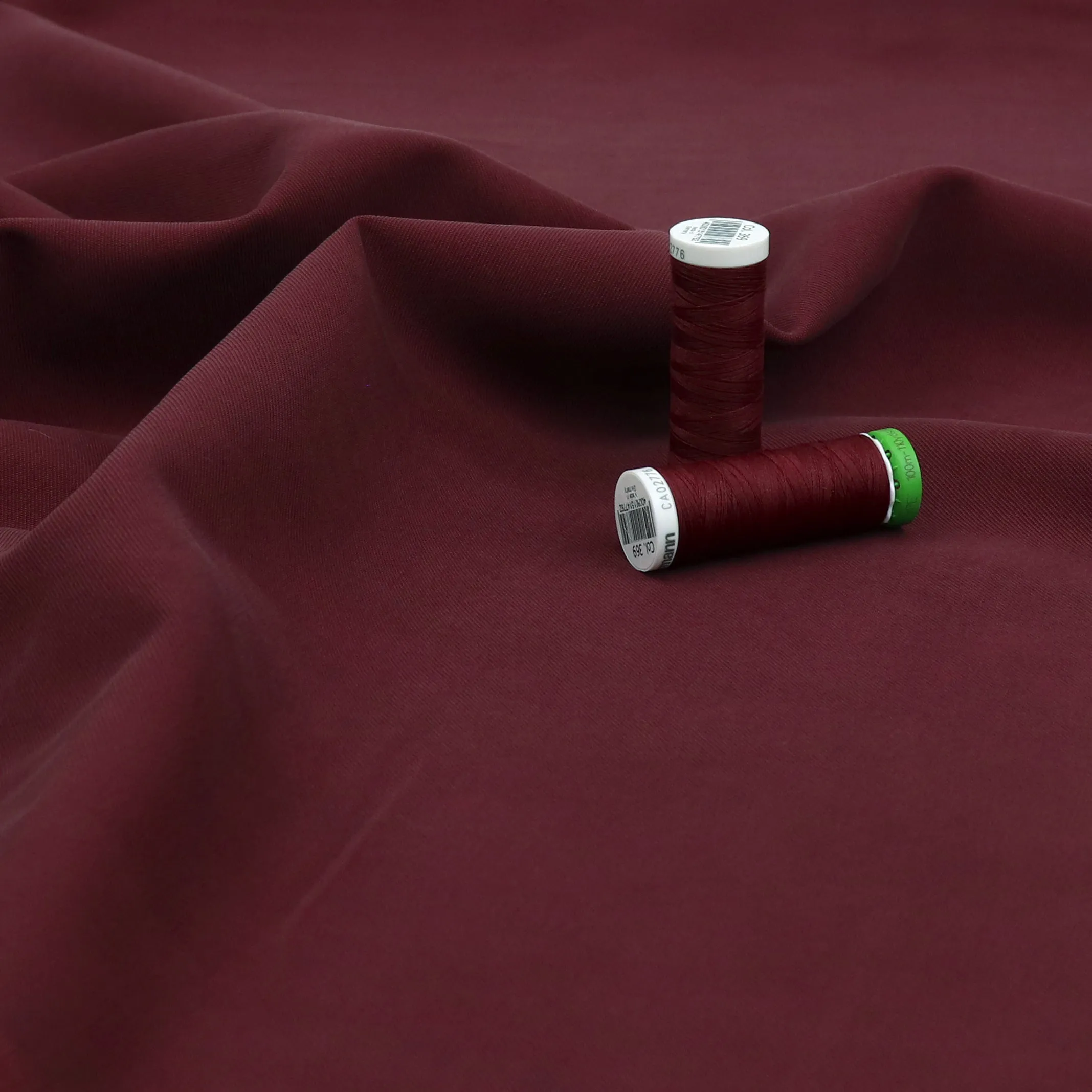 Sandwashed Viscose Twill - Maroon