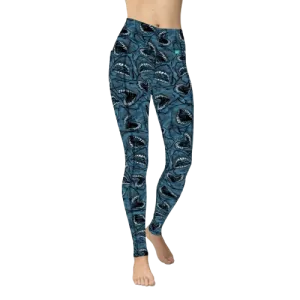 Spacefish Army Eco-Friendly Shark Camo Leggings