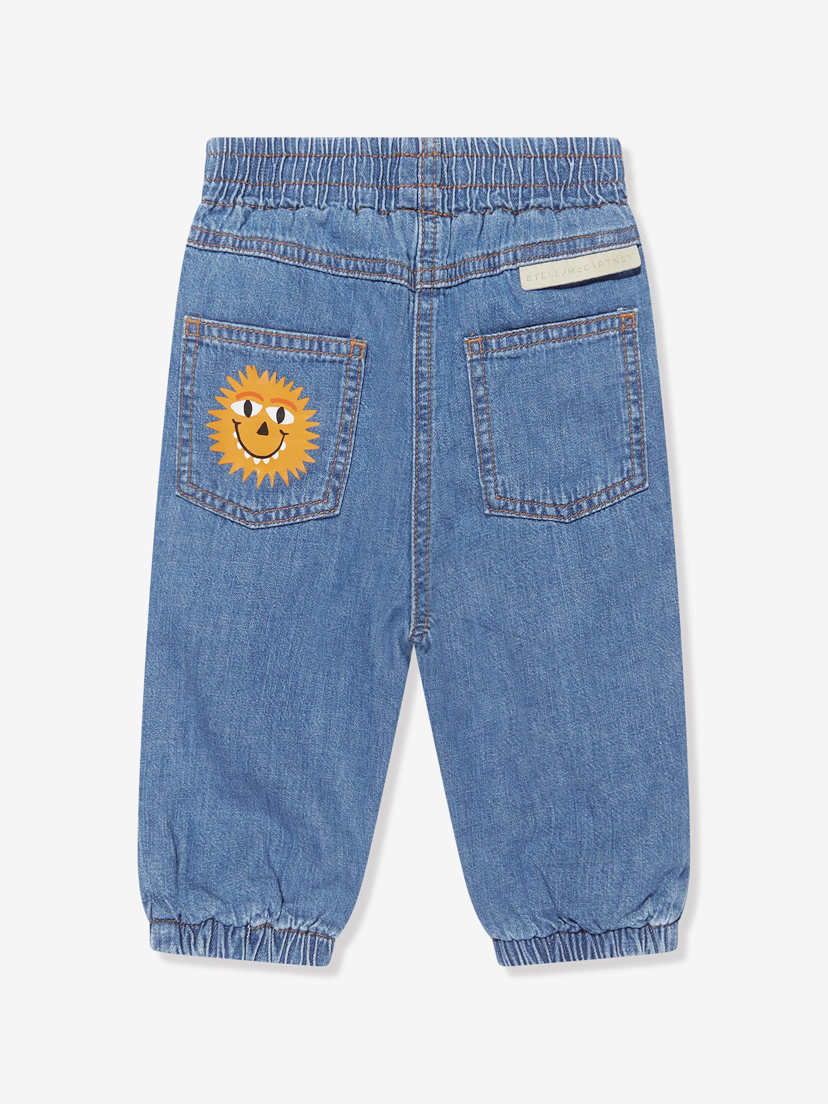 Stella McCartney Baby Boys Chambray Trousers in Blue