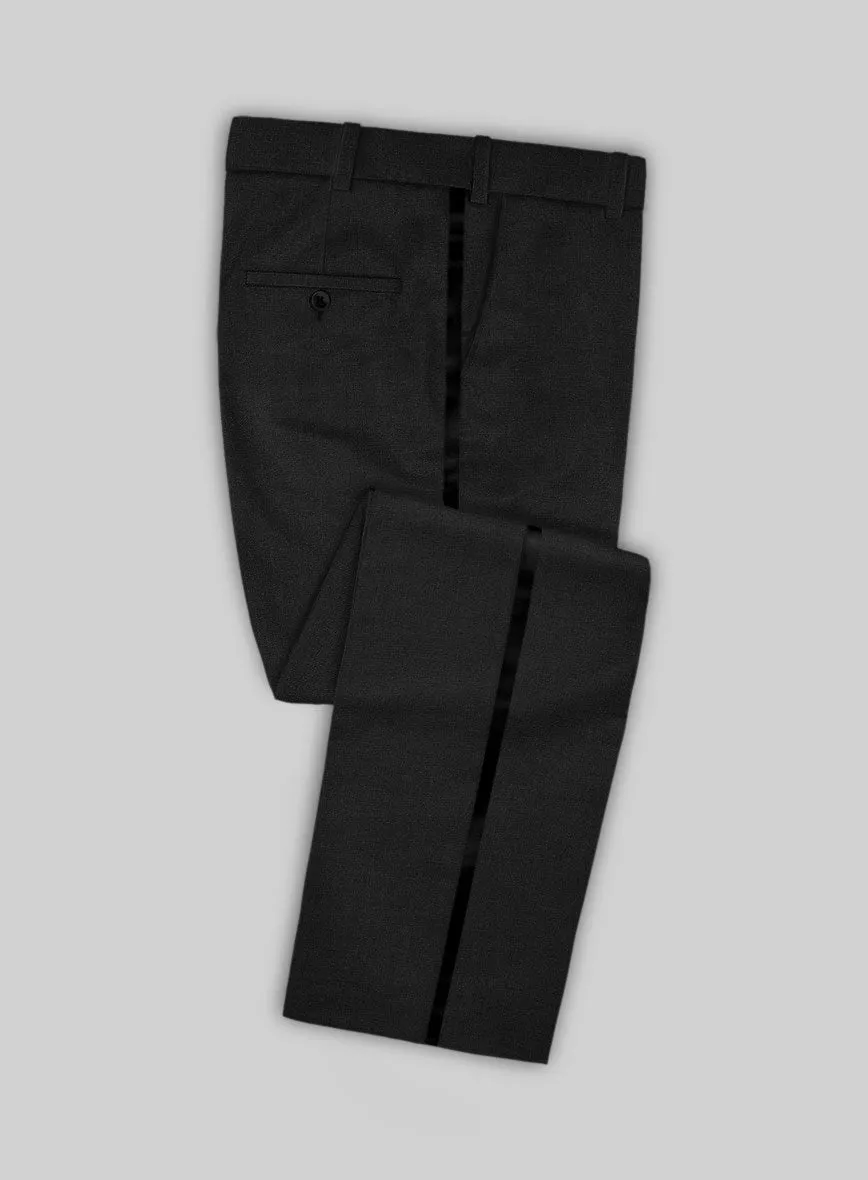 Stretch Black Wool Tuxedo Suit