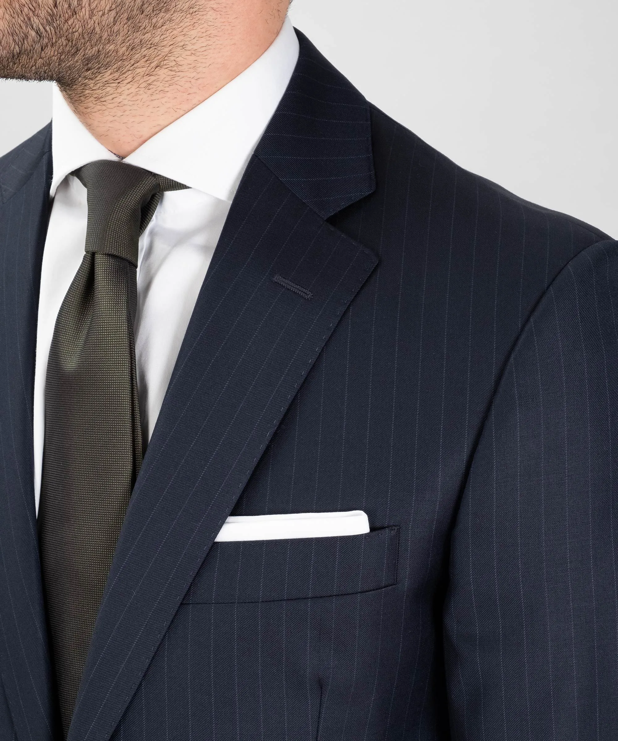 Suit Super 130s Pinstripe - Blue