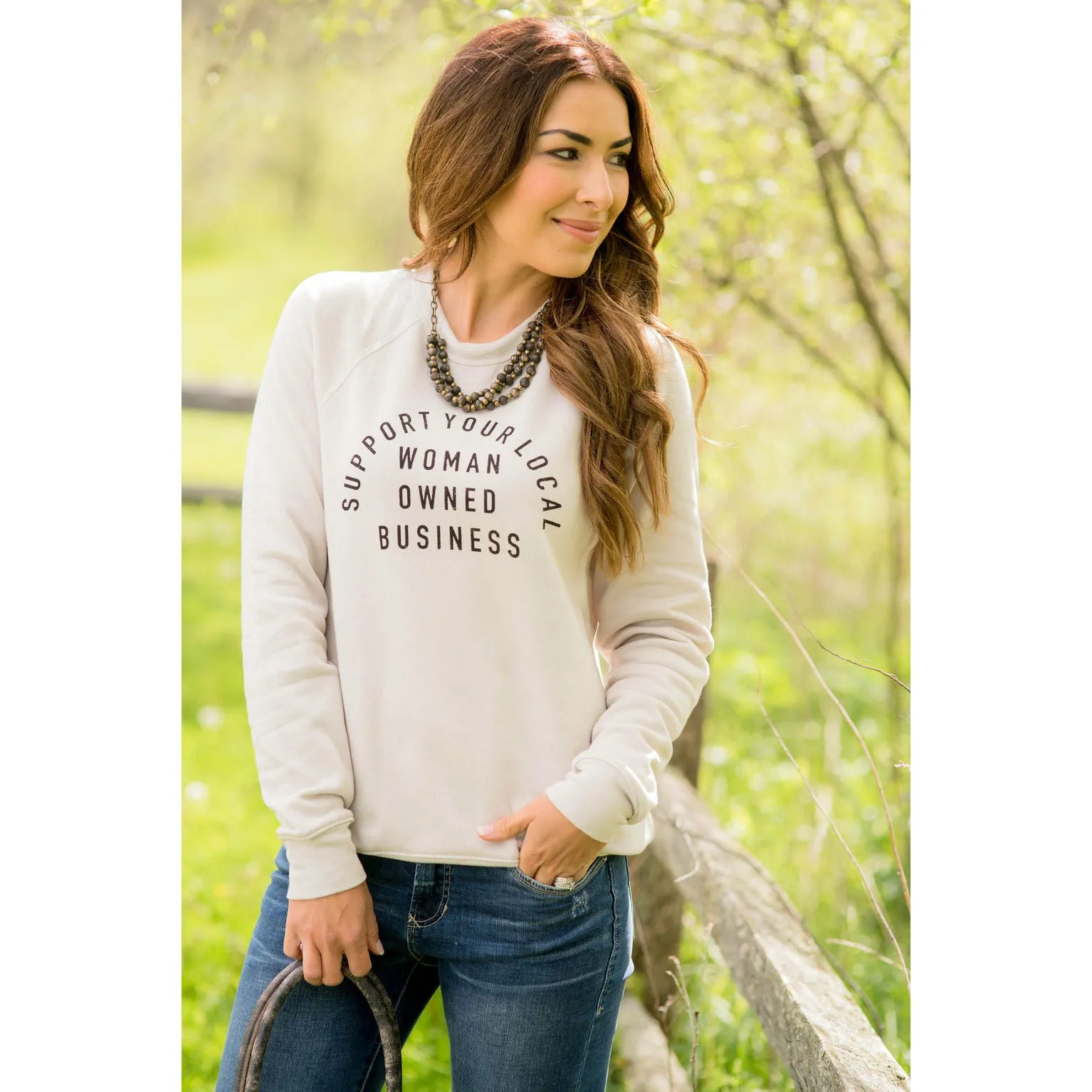 Support Women Owned Businesses Graphic Crewneck