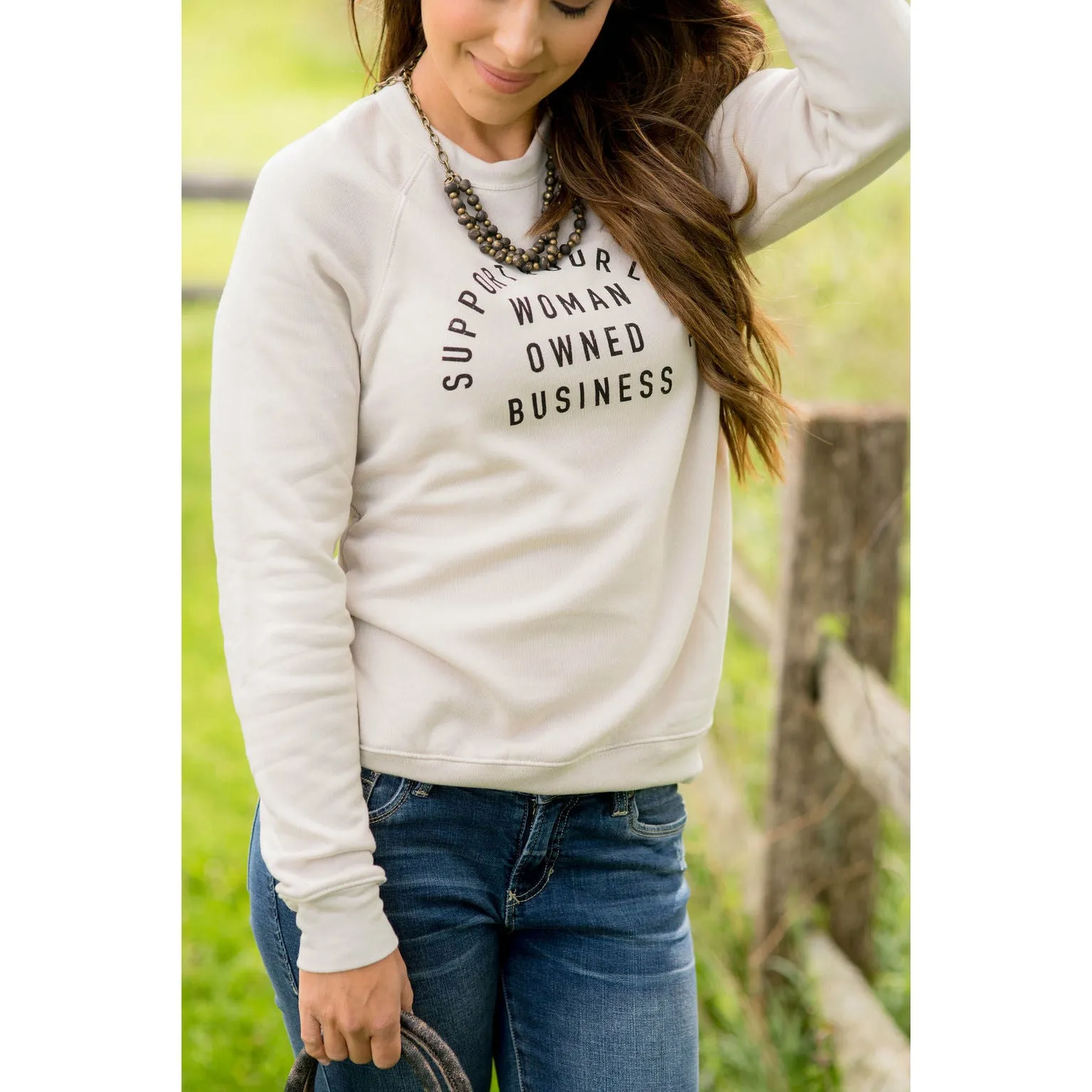 Support Women Owned Businesses Graphic Crewneck