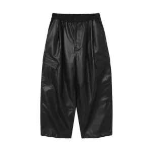 Synthetic Leather Wide BDU Pants