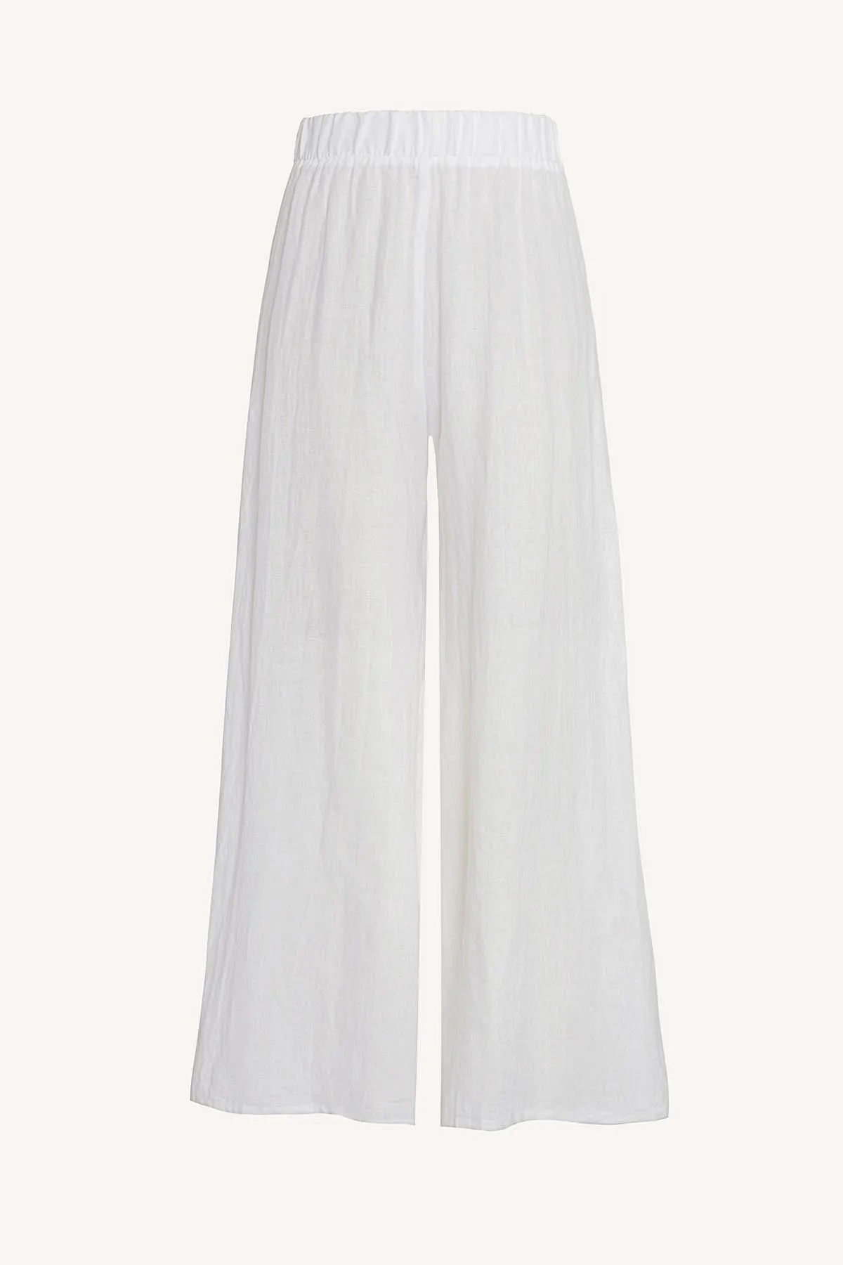 Tallows Linen Wide Leg Pant - White EcoLinen