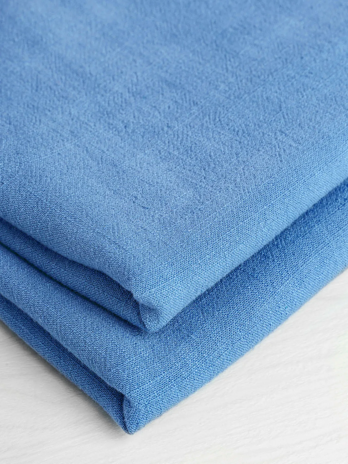 Textured Viscose Linen - Cerulean