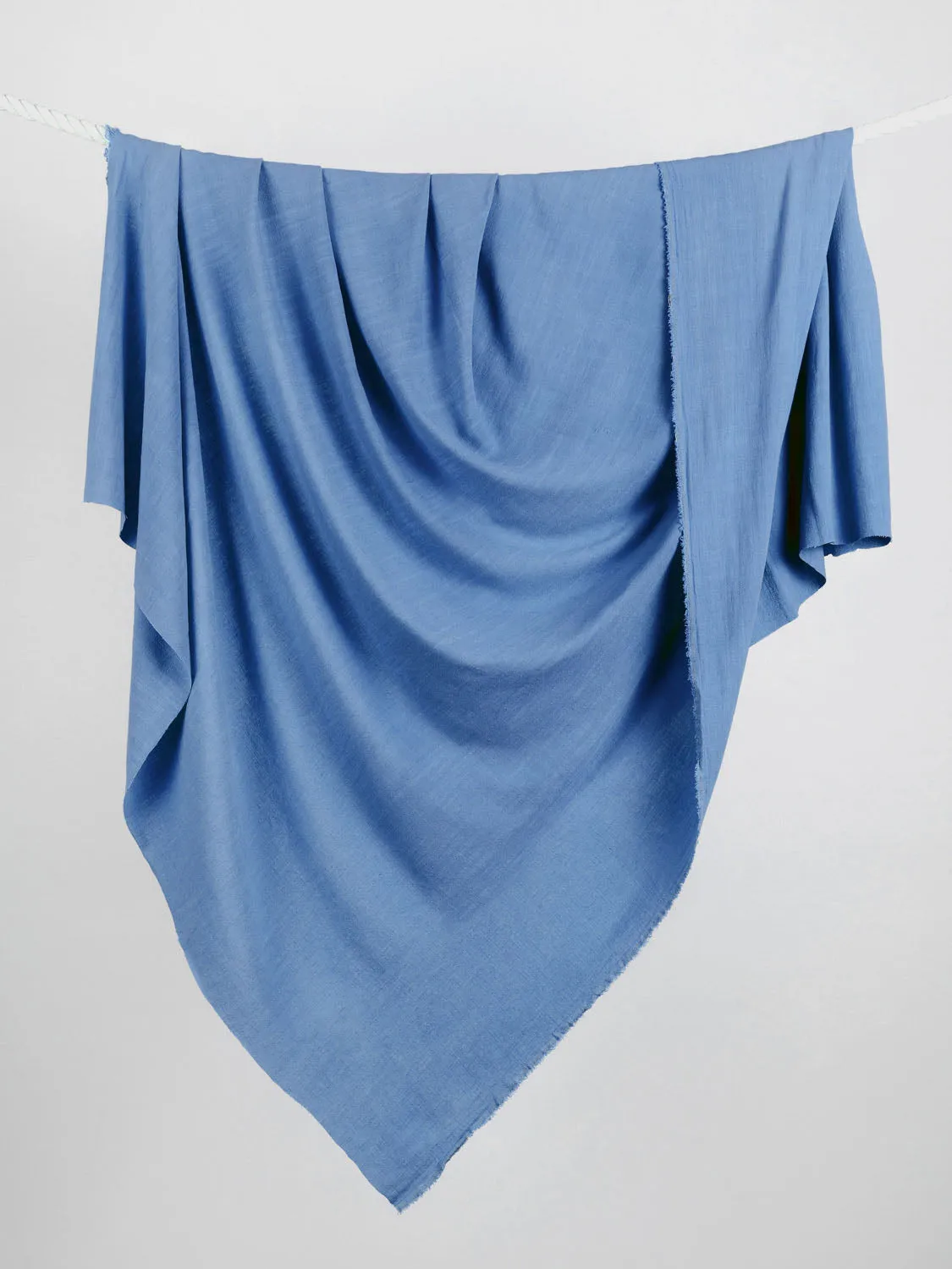 Textured Viscose Linen - Cerulean