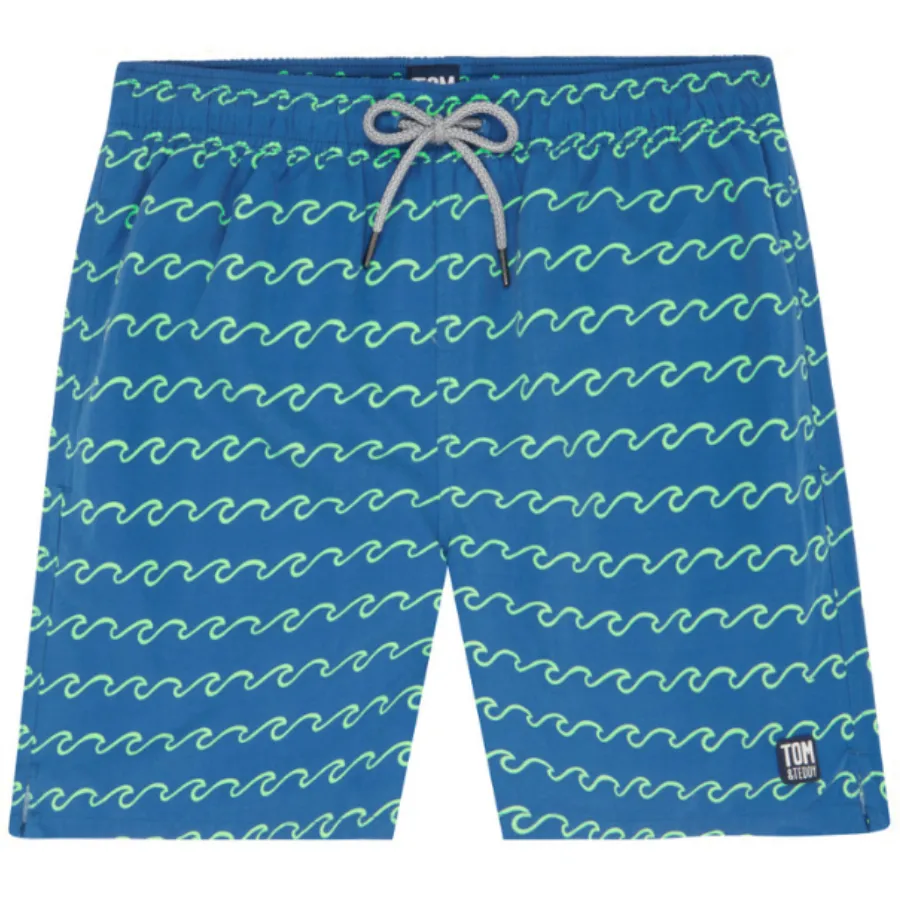 Tom & Teddy Waves Boys Swim Shorts WAVSF-J - Seafoam