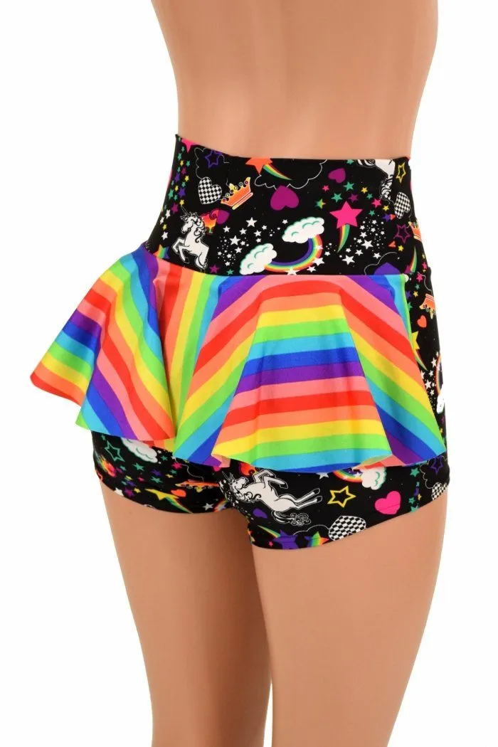 Unicorns & Rainbows Ruffle Rump Shorts