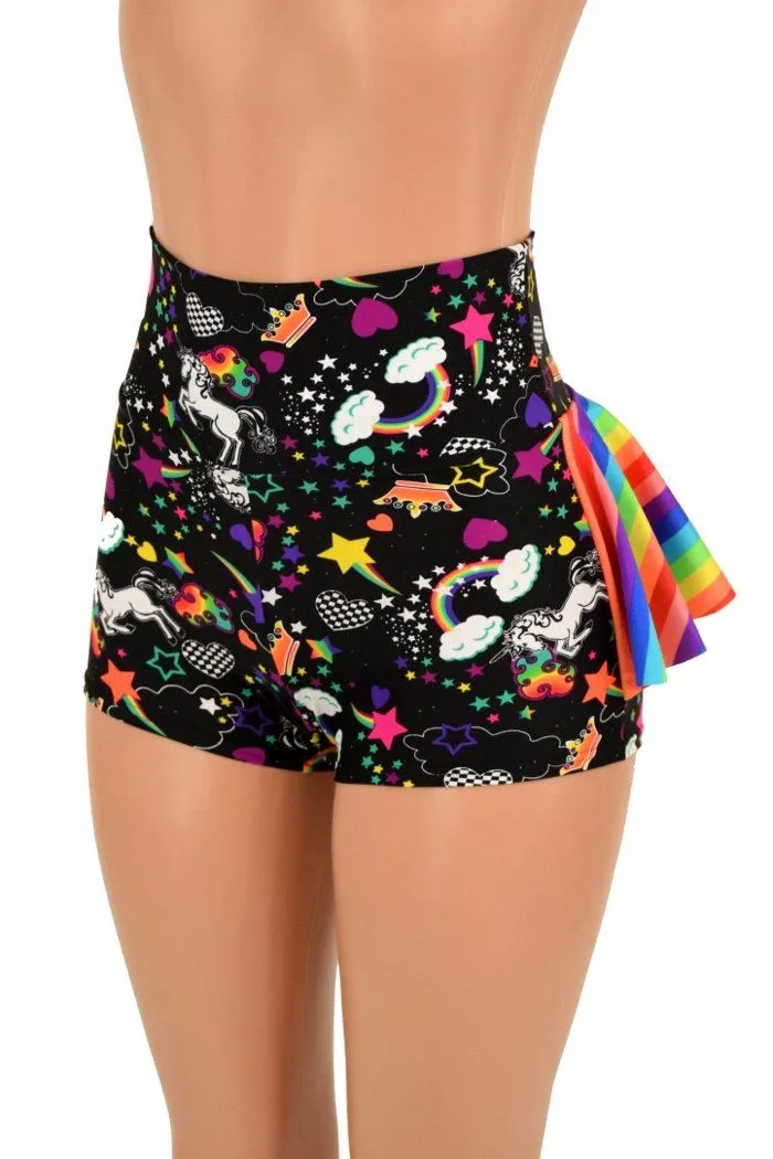 Unicorns & Rainbows Ruffle Rump Shorts