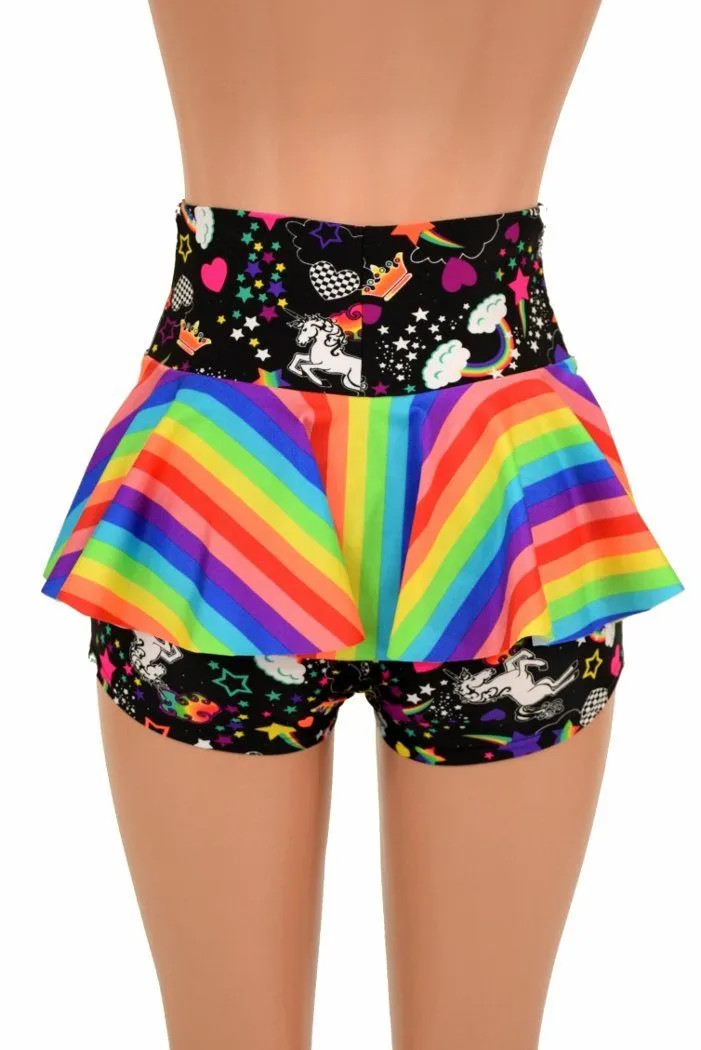 Unicorns & Rainbows Ruffle Rump Shorts