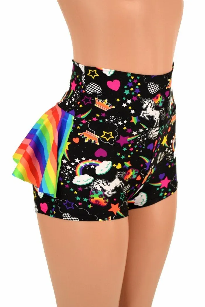 Unicorns & Rainbows Ruffle Rump Shorts