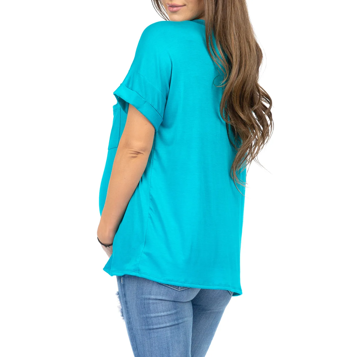 V-Neck Maternity Tshirt with Front Pocket