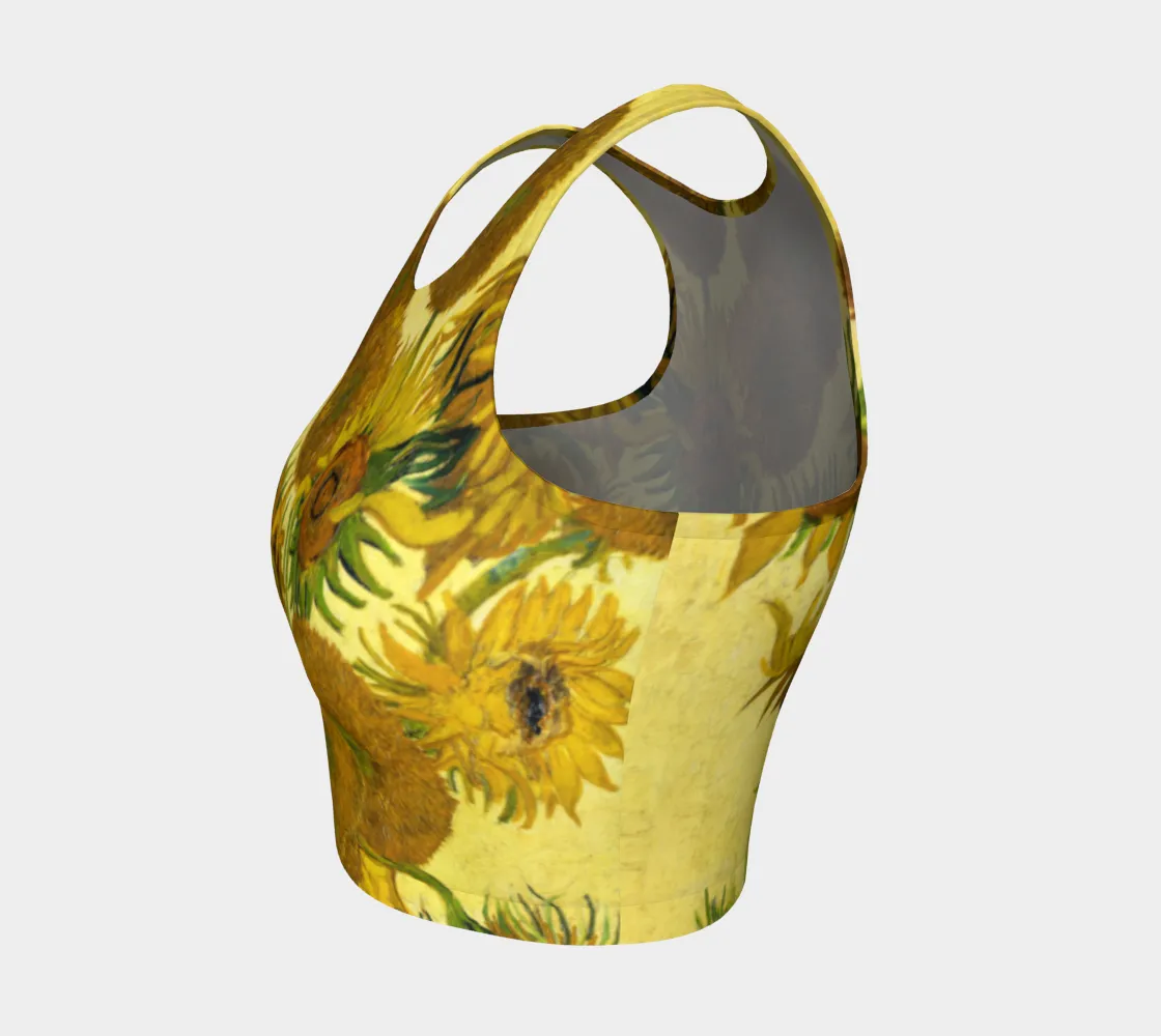 Van Gogh Sunflower Crop Top