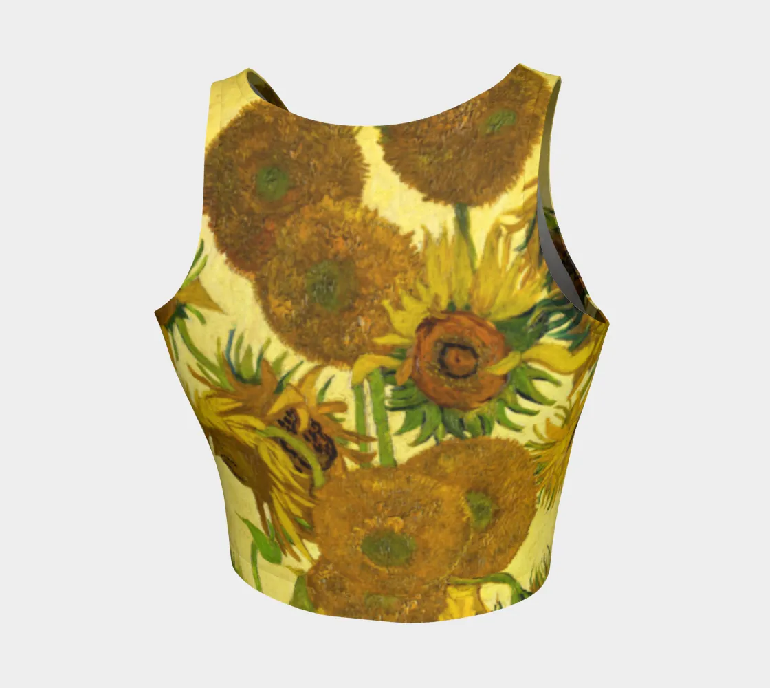 Van Gogh Sunflower Crop Top