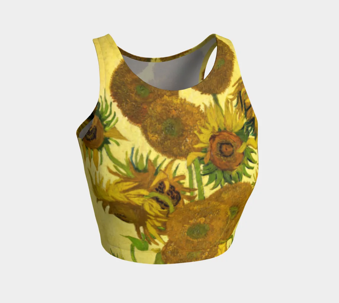 Van Gogh Sunflower Crop Top