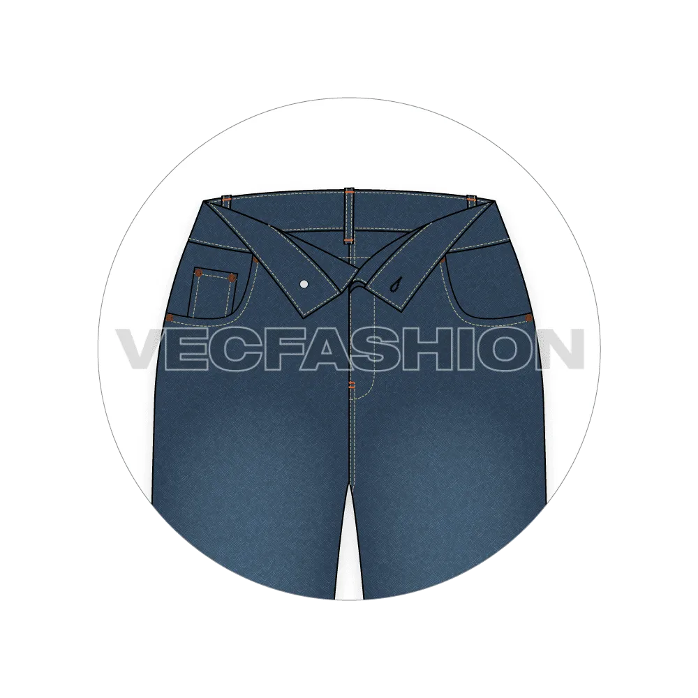 Women Denim Shorts with Undone Look