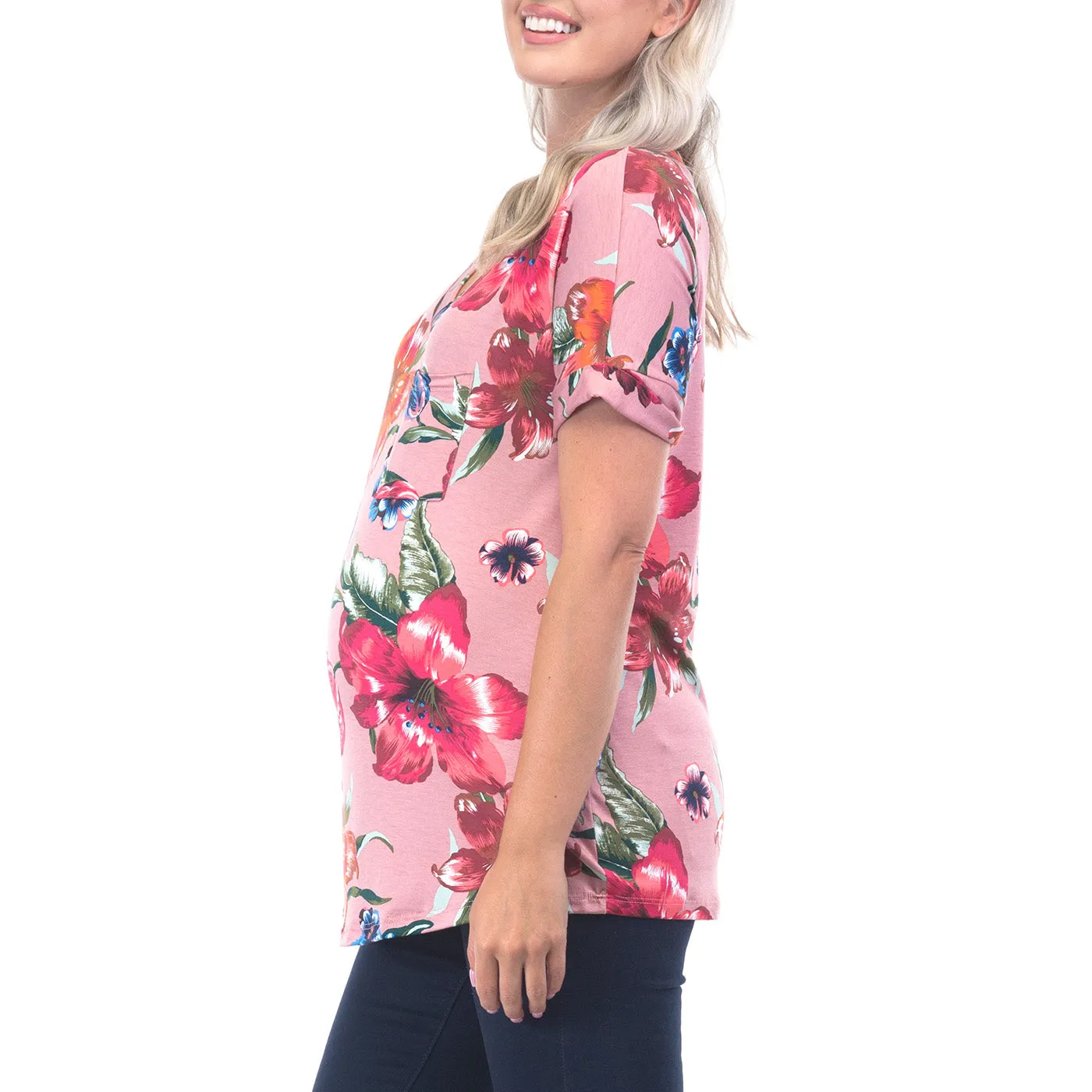 Women's Cuff Sleeved Shirt with Pocket