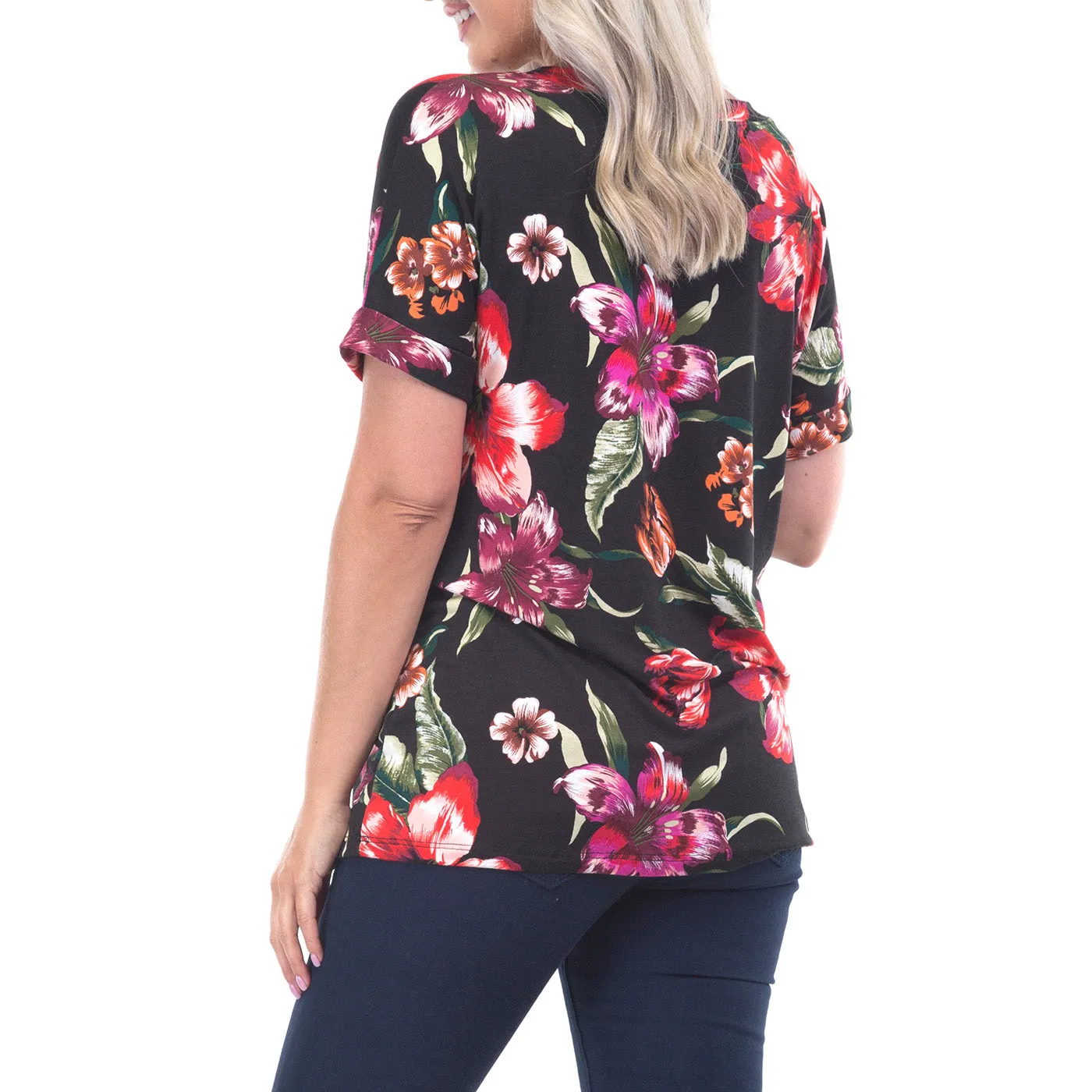 Women's Cuff Sleeved Shirt with Pocket