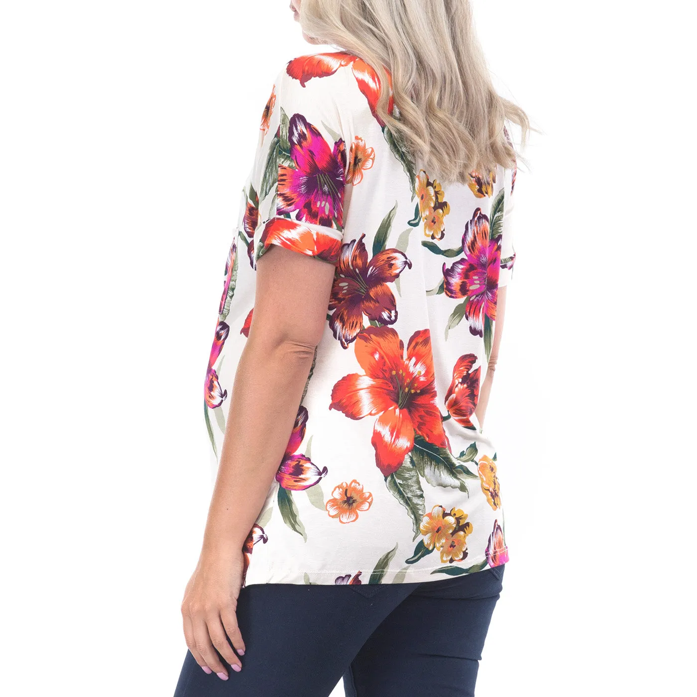 Women's Cuff Sleeved Shirt with Pocket