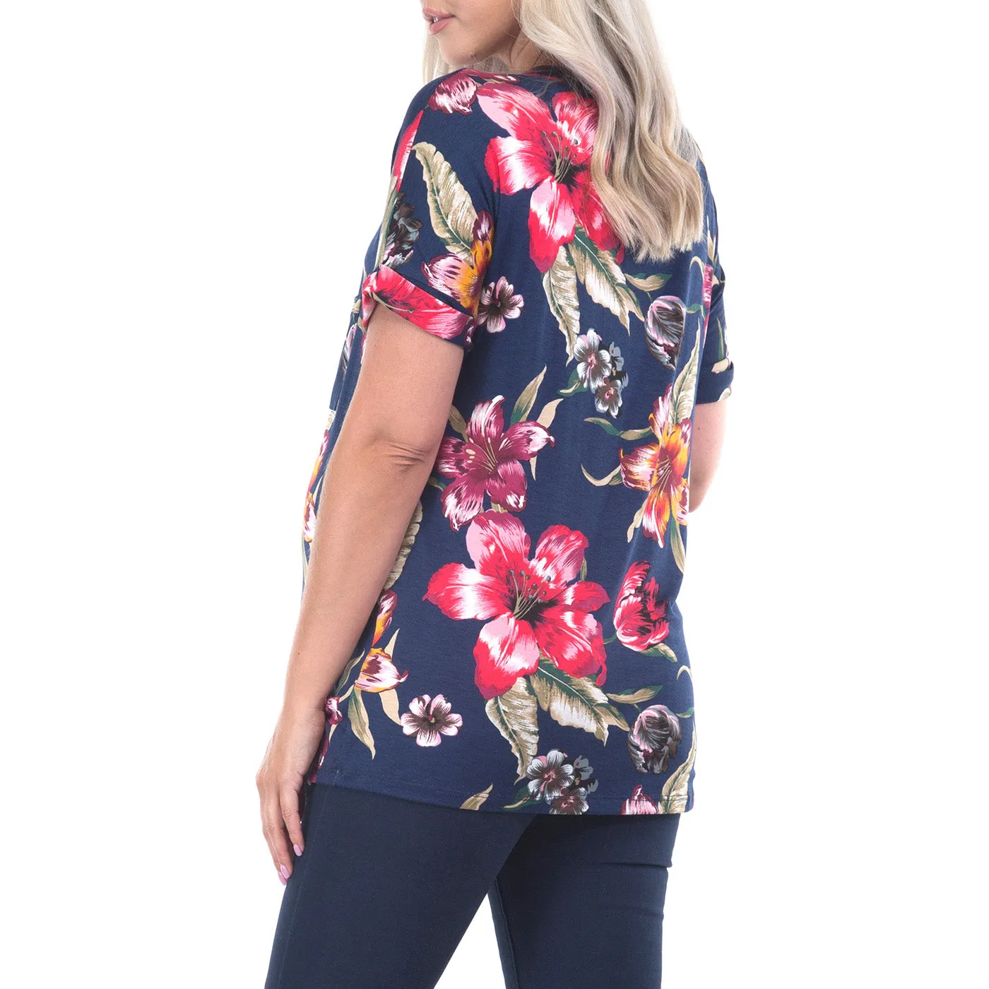 Women's Cuff Sleeved Shirt with Pocket