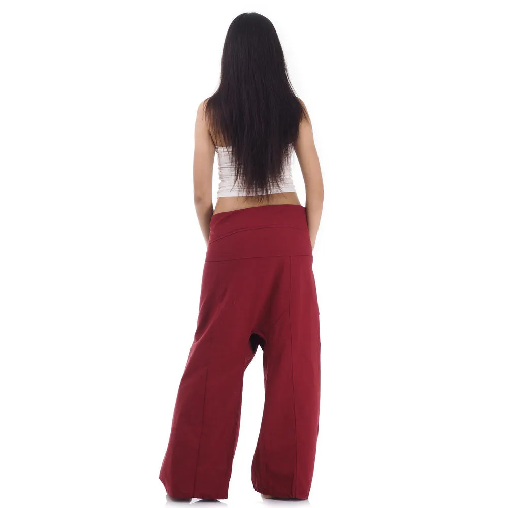 Women's Thai Fisherman Pants Crimson Sunset