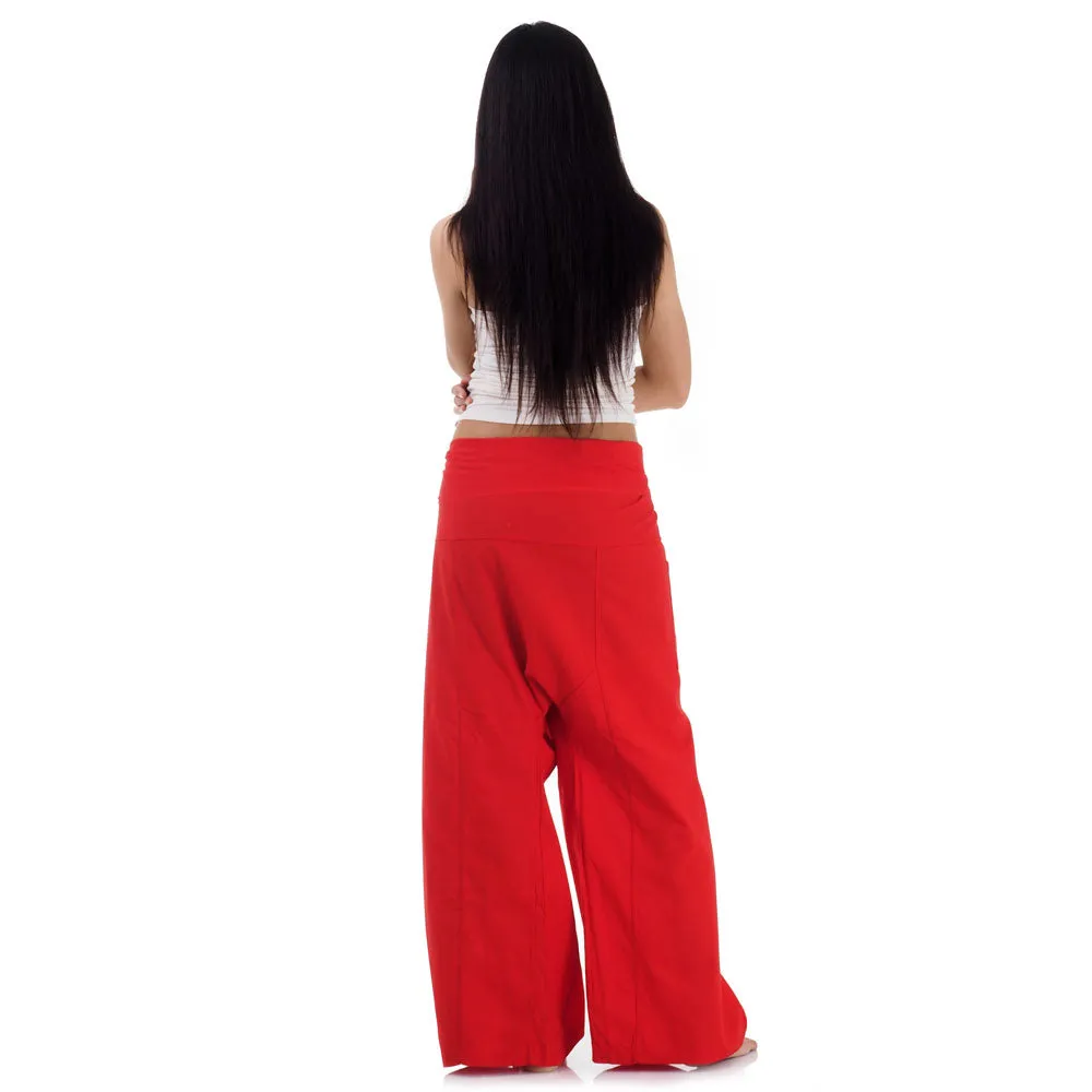 Women's Thai Fisherman Pants Crimson Sunset