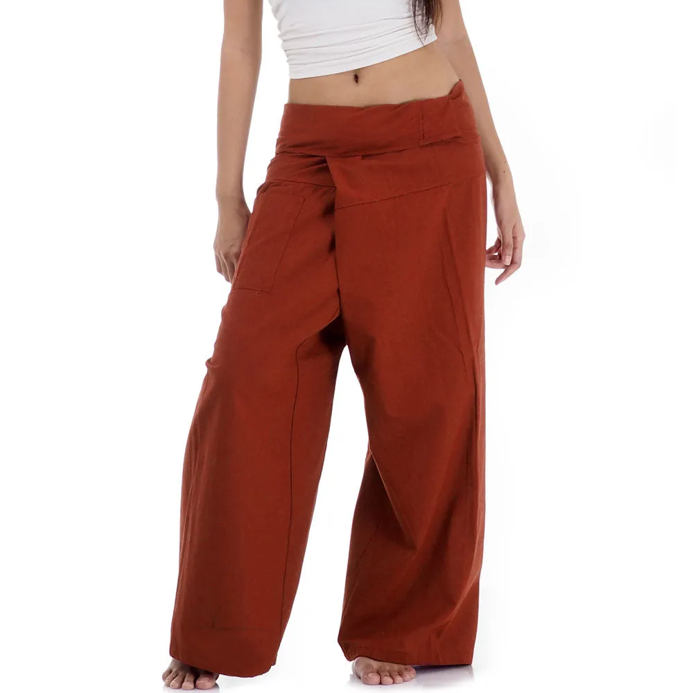 Women's Thai Fisherman Pants Crimson Sunset